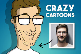 draw you as a crazy cartoon