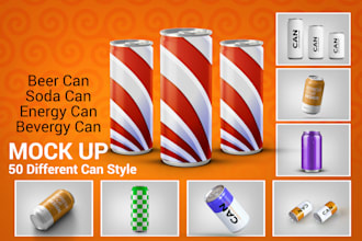 do energy can, soda can, all drinking can mockups