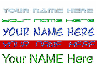 create an animated sparkling glitter name graphic, free samples