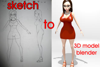 make 3d model blender from your design