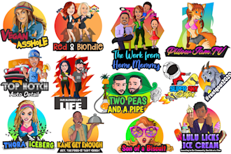 create incredible cartoon character logo and mascot design