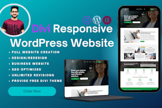 create wordpress divi website with divi builder or divi theme