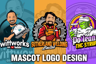 turn photo into mascot logo for gamers, business, youtube and twitch