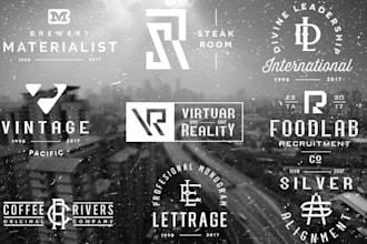 create simple and clean vintage logo