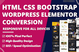figma to html, canva to html, landing page design, figma to wordpress elementor