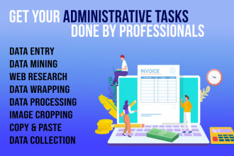 be your virtual assistant for data entry, research nd other administrative tasks