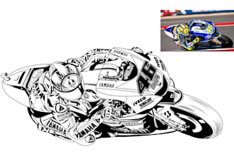 draw your image into super detailed line art