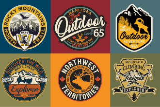 do custom outdoor logo badges for mountain camping hunting fishing
