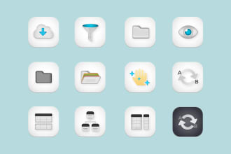 design modern and flat app icons