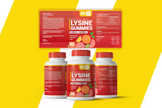 do stunning label, 3d mockup and packaging design