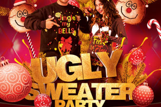 design christmas flyer and poster
