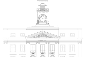 do technical drawings, line drawing and vector arts