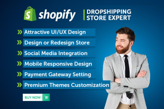 create and setup high converting shopify dropshipping store or shopify website