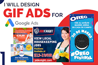 design animated gif ads and website banner google adwords and websites