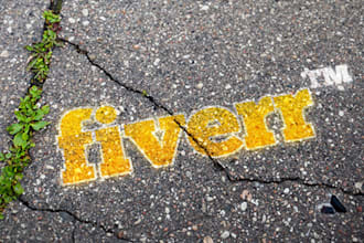 draw your LOGO or writing with stencil spray graffiti style on concrete asphalt