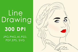 draw line drawing of any image, product, sketch, diagram