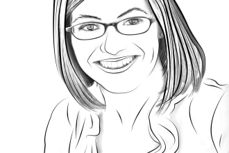 make beautiful line drawing of anything