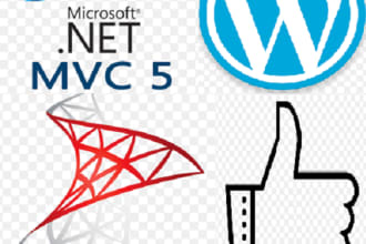 create website in html css,wordpress, asp net mvc5