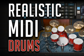 program or write realistic midi drums for your song