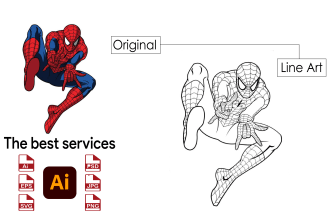 draw line art of any product or black and white illustration