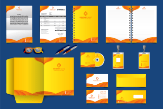 design unique business card, letterhead and stationery items