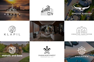 design professional real estate and construction logo