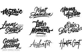 create a unique hand lettered signature logo for your brand