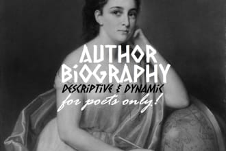 write detailed author bios for poets