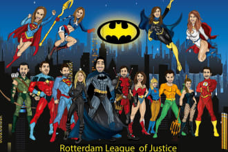 turn your portrait into a superhero caricature