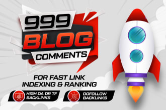 do 999 high da DR tf dofollow blog comments seo backlinks