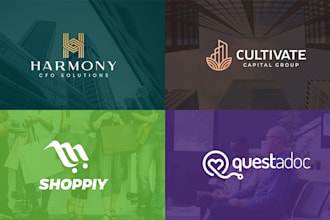 do trendy minimalist corporate logo design for your company