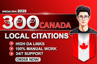 do best 300 canada local citations and directory subbmission local seo