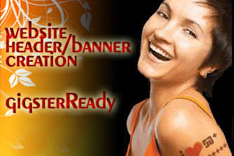 design a custom header or banner for your website