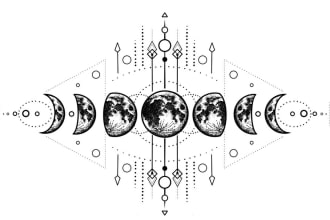 create detailed black and white illustration