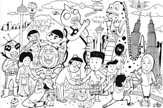 repair ai artwork into good doodle or cartoon