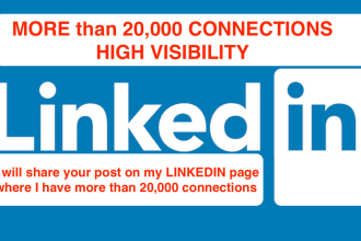share your content on linkedin network profile 24800 connections shoutout