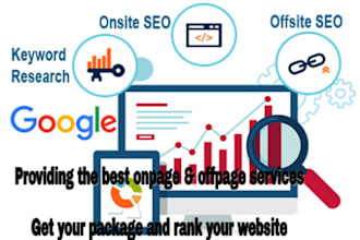 do the onpage and onsite optimisation of your website