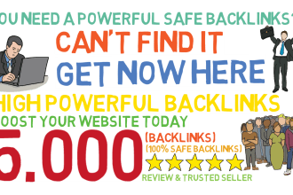 do 5000 safe powerful white hat SEO link building backlinks for google ranking