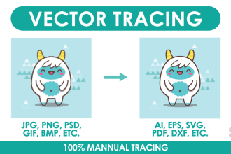 vectorize, trace, convert, redraw logo or graphic to vector