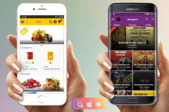 develop shopping and food delivery apps android and iphone
