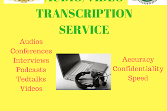 do audio or video transcriptions of any length for you