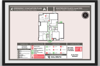 design fire emergency evacuation diagram for your floor plan