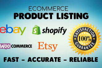 add product listing on ebay, amazon, shopify, woocommerce etc