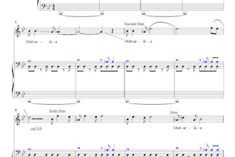 transpose a music sheet into another key