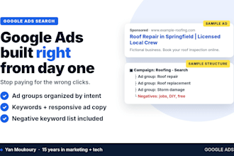 set up google ads search campaigns with keyword research and ad copy