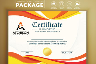 design amazing formal , custom certificate