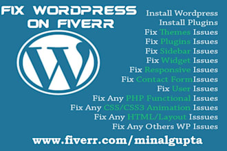 fix wordpress issues, errors and bugs