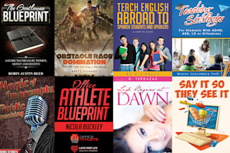 design a professional print book and e book cover and interior