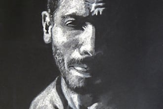 draw your portrait in contrasting light