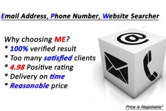 search phone numbers, emails, websites lead generation